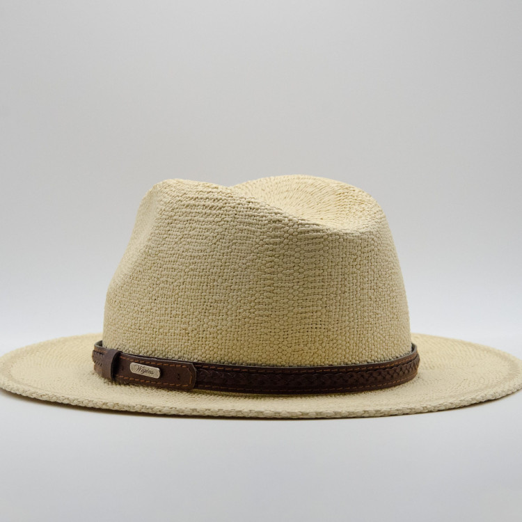 Naturfärgad Wigéns Classic Hat med mörkt hattband