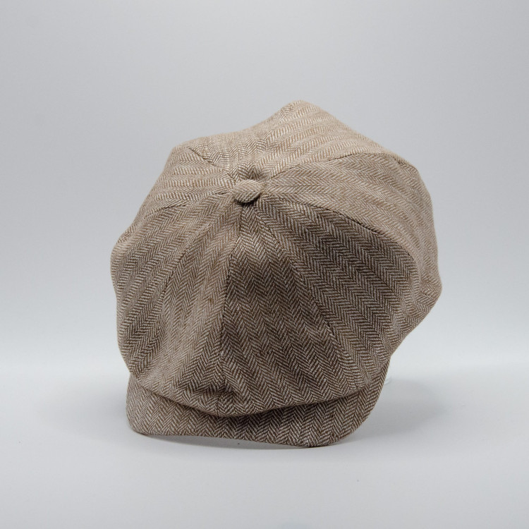 Beigemelerad Wigéns News Boy Classic Cap sedd bakifrån