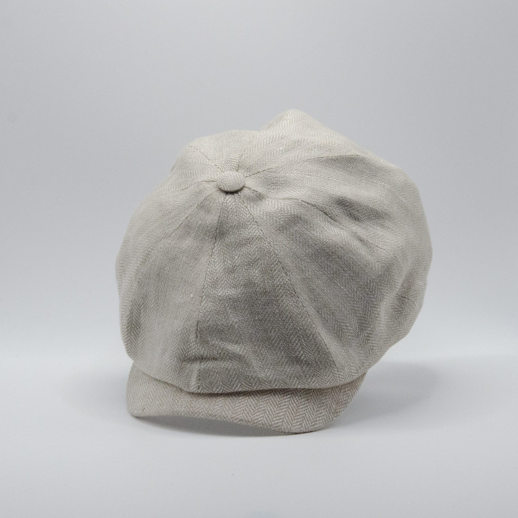 Ljusbeige Wigéns News Boy Classic Cap sedd bakifrån