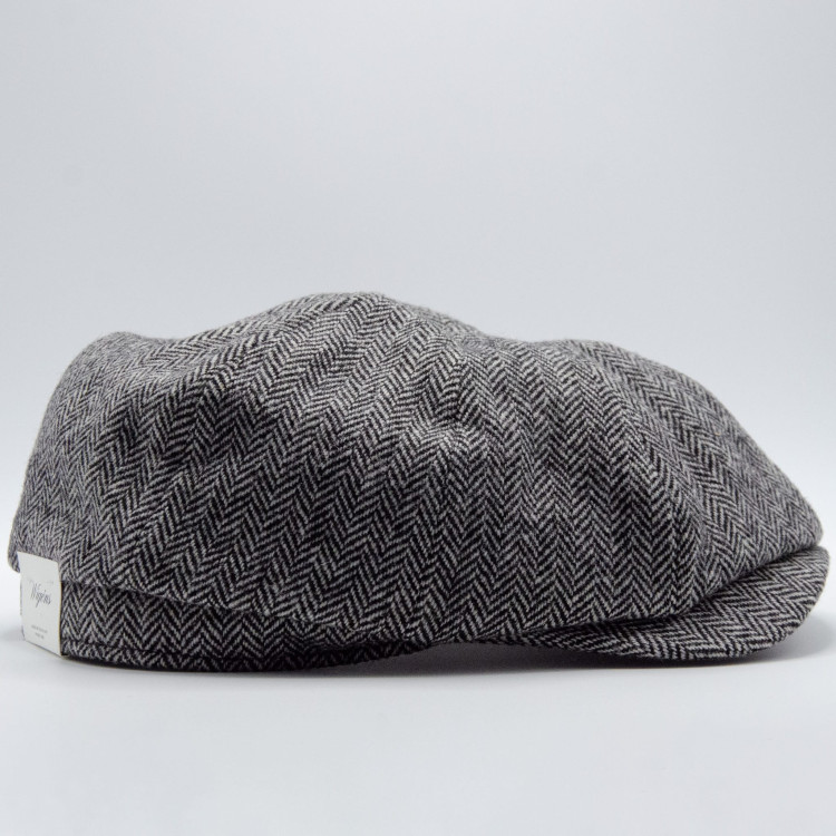 Mörkgrå Wigéns News Boy Classic Cap sedd från sidan